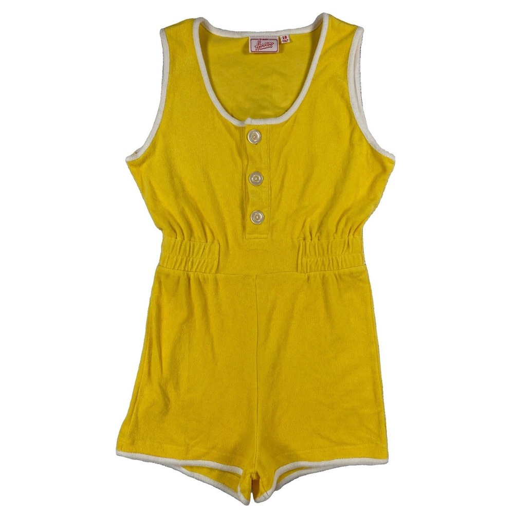 Hammies Terry Cloth Towel Romper Women's Size 28 Yellow 100% Cotton